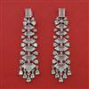 American Diamond Classic Earring with Rhodium Plating