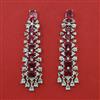 American Diamond Classic Earring with Rhodium Plating