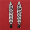 American Diamond Long Earring with Rhodium Plating