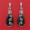 American Diamond Classic Earring with Rhodium Plating