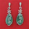 American Diamond Classic Earring with Rhodium Plating