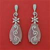 American Diamond Classic Earring with Rhodium Plating