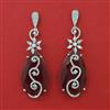 American Diamond Classic Earring with Rhodium Plating