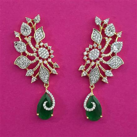 American Diamond Classic Earring with 2 Tone Plating