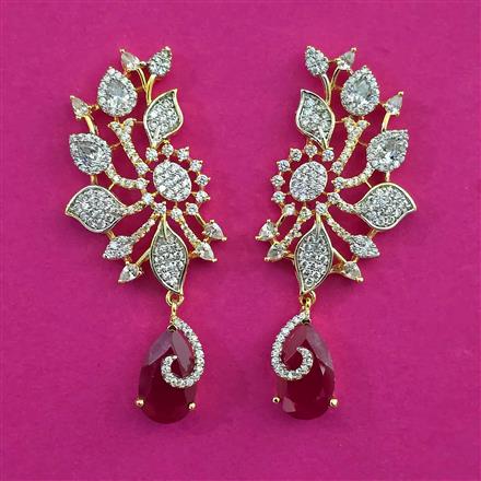 American Diamond Classic Earring with 2 Tone Plating