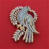 American Diamond Birds Brooch with Rhodium Plating 2 Tone Plating Mehndi Plating