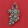 American Diamond Birds Brooch with Mehndi Plating