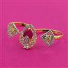 American Diamond Classic Ring with 2 Tone Plating