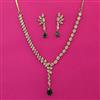 American Diamond Delicate Necklace with Mehndi Plating