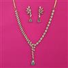 American Diamond Delicate Necklace with Mehndi Plating