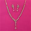 American Diamond Delicate Necklace with Mehndi Plating