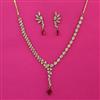 American Diamond Delicate Necklace with Mehndi Plating