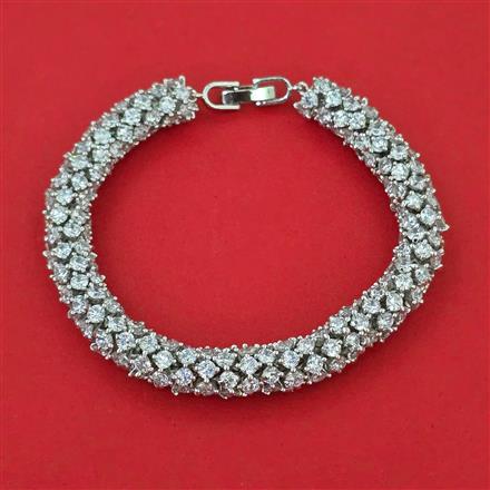 American Diamond Classic Bracelet with Rhodium Plating 2 Tone Plating Mehndi Plating
