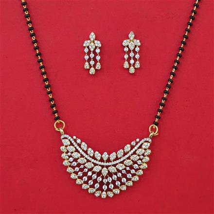 American Diamond Classic Mangalsutra with 2 Tone Plating