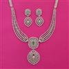 American Diamond Classic Necklace with Rhodium Plating
