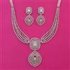 American Diamond Classic Necklace with Rhodium Plating