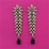 American Diamond Long Earring with Mehndi Plating
