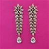 American Diamond Long Earring with Mehndi Plating