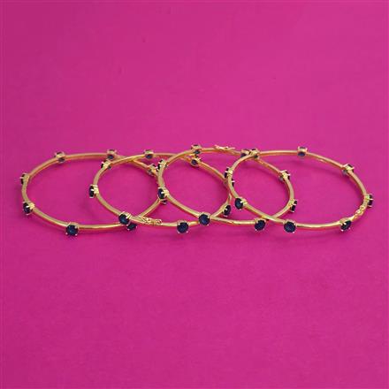 American Diamond Delicate Bangles with Gold Plating