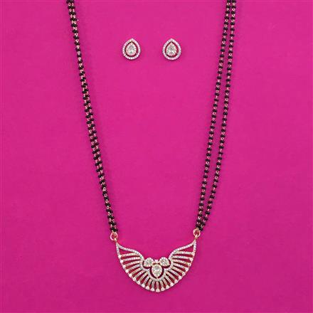 American Diamond Classic Mangalsutra with 2 Tone Plating