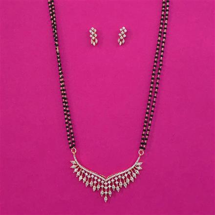 American Diamond Classic Mangalsutra with 2 Tone Plating