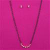 American Diamond Delicate Mangalsutra with Rhodium Plating 2 Tone Plating