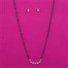 American Diamond Delicate Mangalsutra with Rhodium Plating 2 Tone Plating