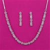American Diamond Delicate Necklace with Rhodium Plating
