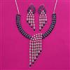 American Diamond Classic Necklace with Rhodium Plating