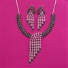 American Diamond Classic Necklace with Rhodium Plating