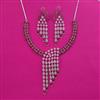 American Diamond Classic Necklace with Rhodium Plating