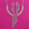 American Diamond Classic Necklace with Rhodium Plating