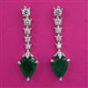 American Diamond Classic Earring with Rhodium Plating