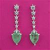 American Diamond Classic Earring with Rhodium Plating