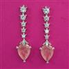 American Diamond Classic Earring with Rhodium Plating