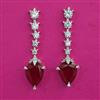 American Diamond Classic Earring with Rhodium Plating