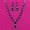 American Diamond Classic Necklace with Rhodium Plating