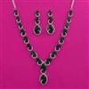 American Diamond Classic Necklace with Rhodium Plating