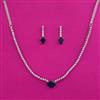 American Diamond Delicate Necklace with Rhodium Plating