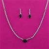 American Diamond Delicate Necklace with Rhodium Plating