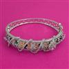 American Diamond Openable kada with Rhodium Plating Mehndi Plating Carat Plating