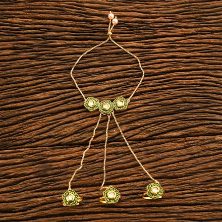 Kundan Classic Hath Pan with gold plating