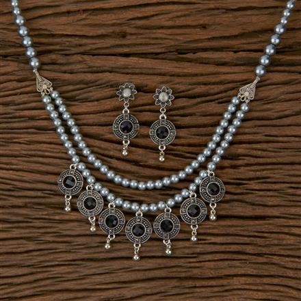Delicate Necklace with Oxidised Plating