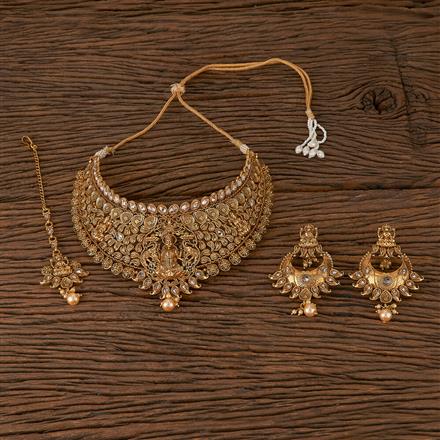 Antique Mukut Necklace With Gold Plating