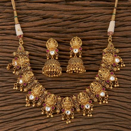 Antique Temple Necklace With Gold Plating