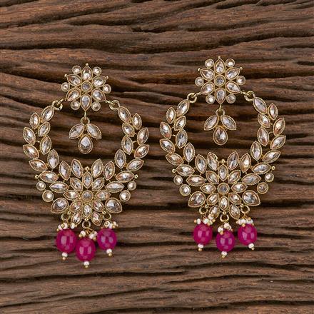 Antique Chand Earring With Mehndi Plating