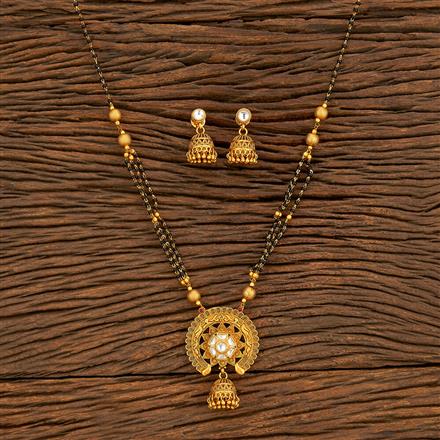 Antique Classic Mangalsutra With Matte Gold Plating