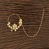 Kundan Pressing Nose Ring With Gold Plating