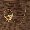 Kundan Pressing Nose Ring With Gold Plating