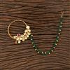 Kundan Pressing Nose Ring With Gold Plating